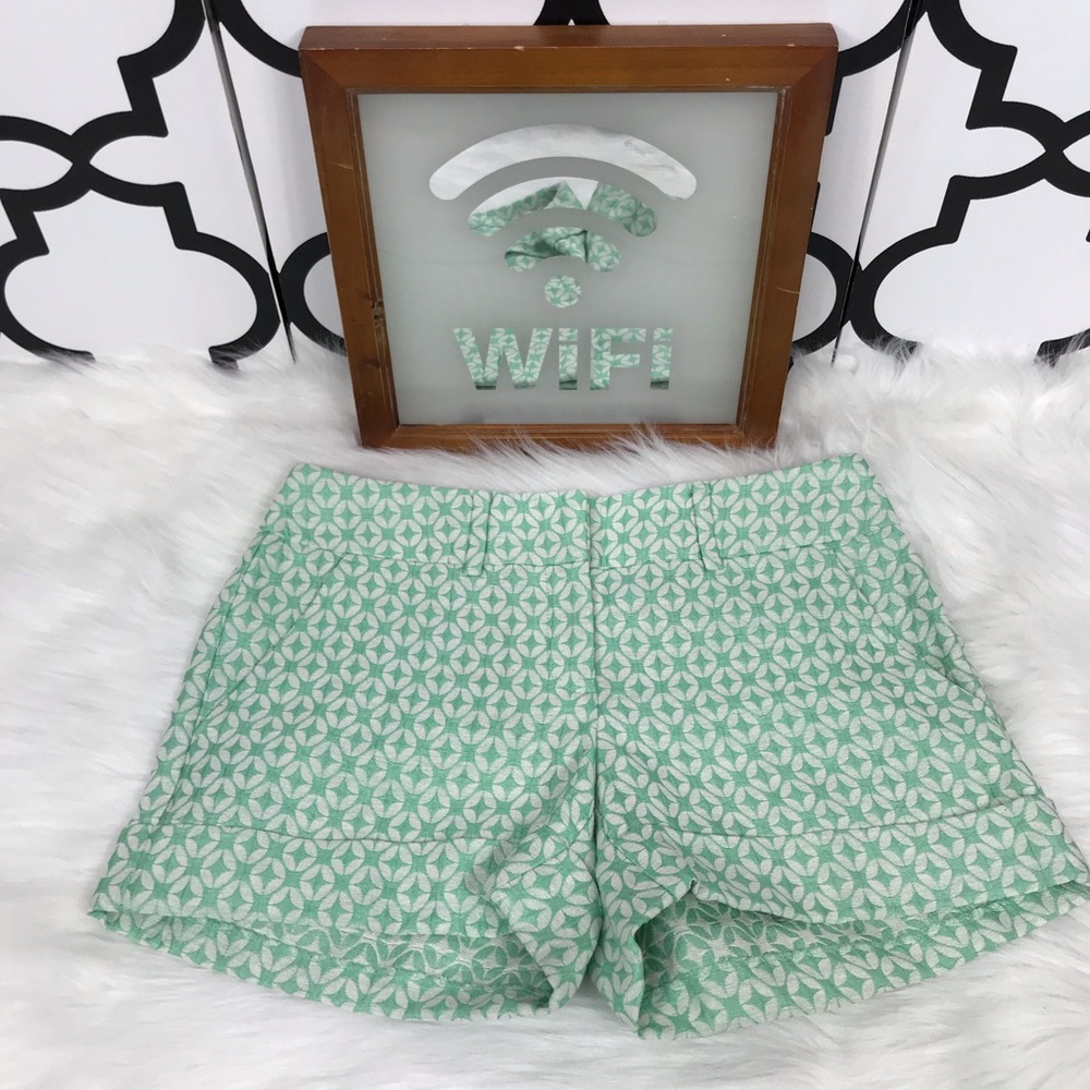 New York & Company Teal/White Shorts